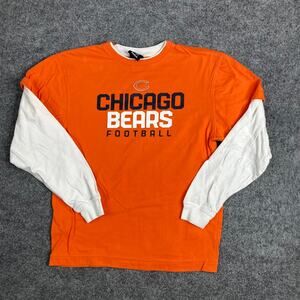 Reebok Chicago Bears‎ T-Shirt Kids L Orange Long Sleeve NFL Football